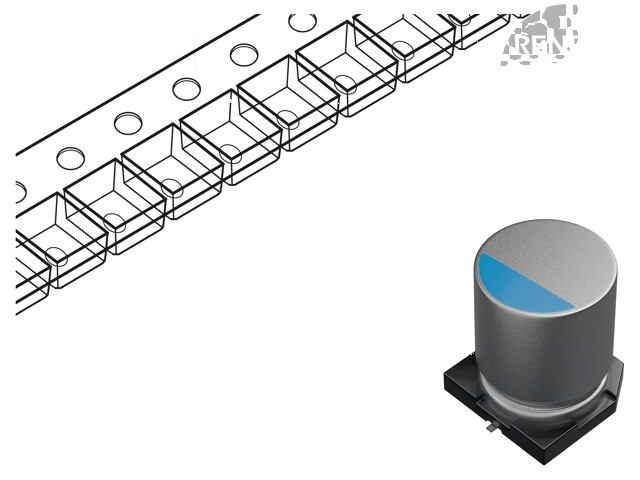 Condensator: polymeer; low ESR; 390uF; 2,5VDC; ESR: 15mΩ; PCJ; SMD Condensator: polymeer; low ESR; 390uF; 2,5VDC; ESR: 15mΩ; PCJ; SMD